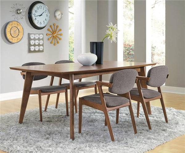 Malone 5-piece Dining Room Set Dark Walnut and Brown - 105351-S5