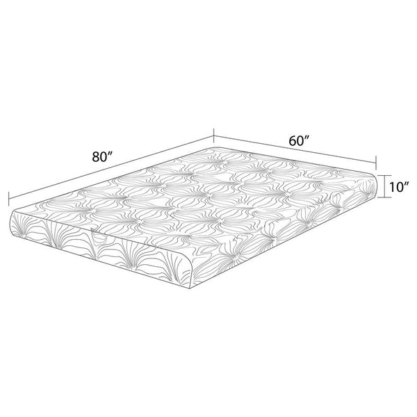 Key 10" Queen Memory Foam Mattress White - 350064Q