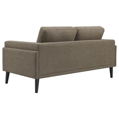 Rilynn Upholstered Track Arm Loveseat Brown - 509522