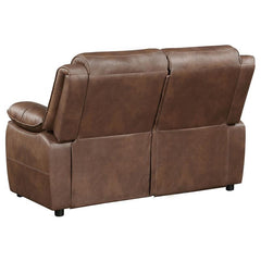 Ellington 2-piece Upholstered Padded Arm Sofa Set Dark Brown - 508281-S2