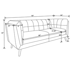 Thatcher 2-piece Upholstered Tuxedo Arm Sofa Set Brown - 509421-S2