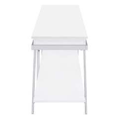 Marcia 1-drawer Wood 60" TV Stand White High Gloss - 708152