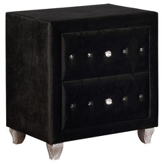 Deanna 2-drawer Rectangular Nightstand Black - 206102