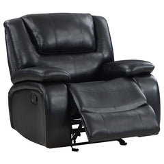 Camila 3-piece Upholstered Motion Reclining Sofa Set Black - 610244-S3