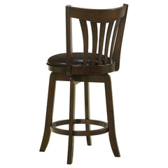 Lambert Counter Height Swivel Bar Stool with Upholstered Seat Dark Cherry - 182508