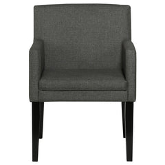Catherine Upholstered Dining Arm Chair Charcoal Grey and Black (Set of 2) - 106252