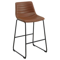 Zuni Faux Leather Upholstered Counter Stool Saddle (Set of 2) - 107218