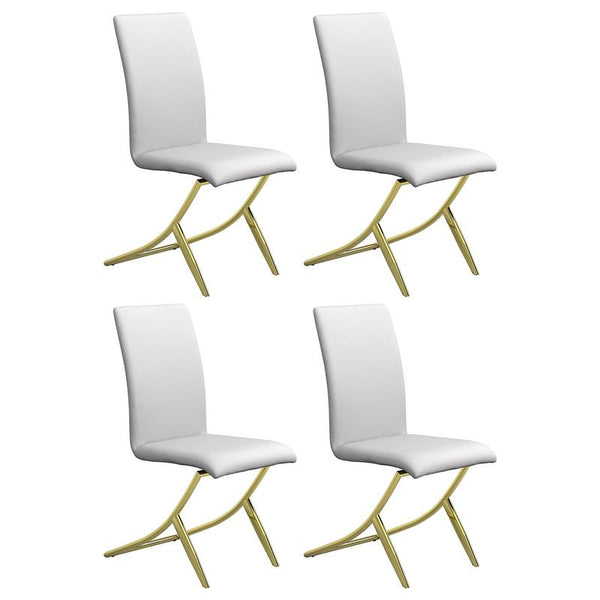 Carmelia Upholstered Side Chairs White (Set of 4) - 105171