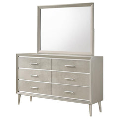 Ramon 6-drawer Dresser with Mirror Metallic Sterling - 222703M