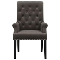 Alana Upholstered Tufted Arm Chair with Nailhead Trim - 115173