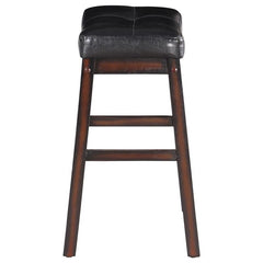 Donald Upholstered Counter Height Stools Black and Cappuccino (Set of 2) - 120519