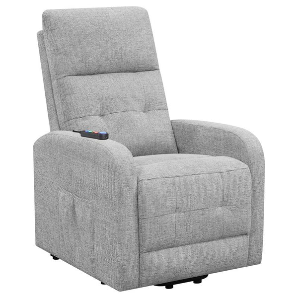 Howie Upholstered Power Lift Massage Chair Grey - 609402P