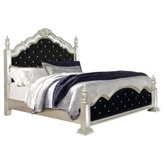 Heidi 4-piece Eastern King Bedroom Set Metallic Platinum - 222731KE-S4