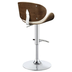 Harris Adjustable Bar Stool Ecru and Chrome - 130505