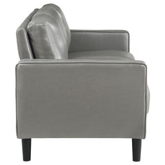 Ruth 2-piece Upholstered Track Arm Sofa Set Grey - 508365-S2