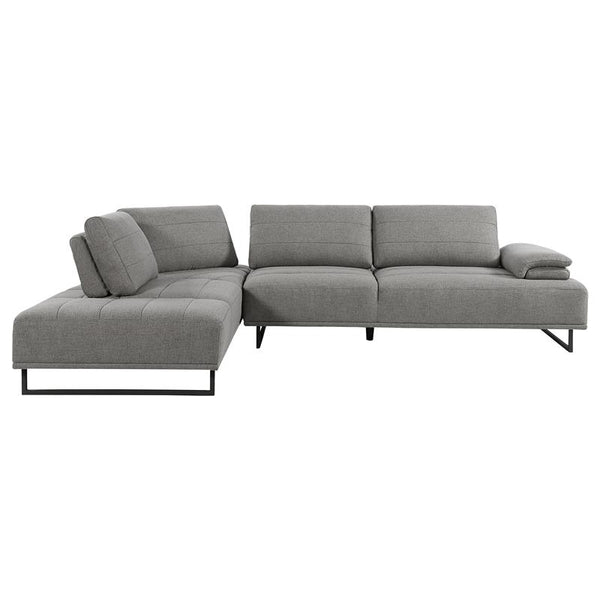 Arden Upholstered Sectional Sofa with Adjustable Back Taupe - 508888