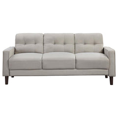 Bowen 2-piece Upholstered Track Arm Tufted Sofa Set Beige - 506785-S2