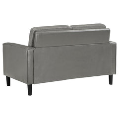 Ruth 2-piece Upholstered Track Arm Sofa Set Grey - 508365-S2