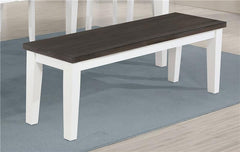 Kingman Rectangular Bench Espresso and White - 109543