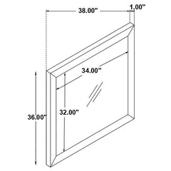 Nathan Dresser Mirror Grey - 224604