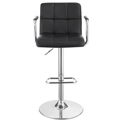 Palomar Adjustable Height Bar Stool Black and Chrome - 121095
