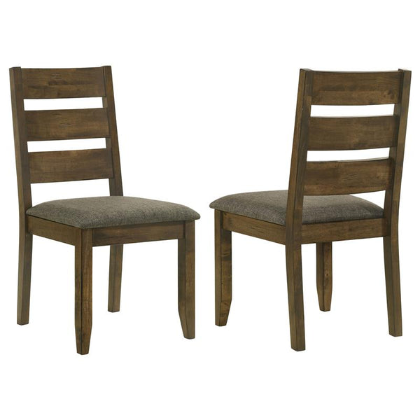 Alston Ladder Back Dining Side Chairs Knotty Nutmeg and Brown (Set of 2) - 106382