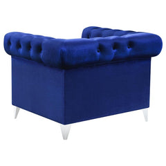 Bleker 3-piece Upholstered Tuxedo Arm Tufted Sofa Set Blue - 509481-S3