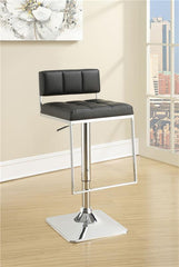 Alameda Adjustable Bar Stool Chrome and Black - 100194