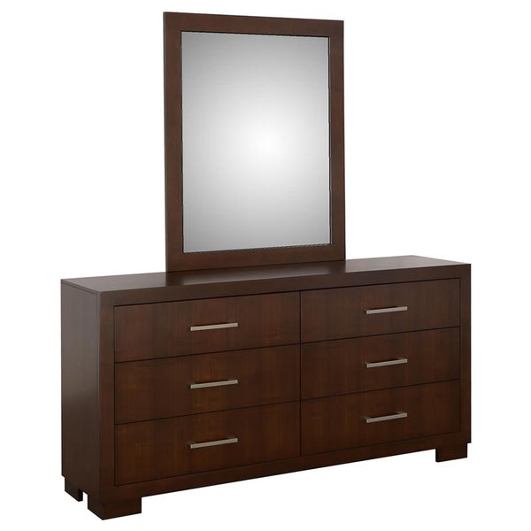 Jessica 6-drawer Dresser with Mirror Cappuccino - 200713M