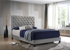 Warner Upholstered Eastern King Panel Bed Grey - 310042KE