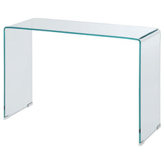 Ripley Tempered Bent Glass Entryway Console Table Clear - 705329