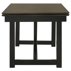 Malia Rectangular Dining Table with Refractory Extension Leaf Black - 122341
