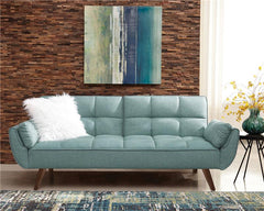 Caufield Upholstered Convertible Sofa Bed Turquoise Blue - 360097