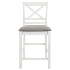 Hollis X-Back Counter Height Dining Chairs White and Grey (Set of 2) - 122249