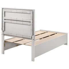 Miranda Wood Twin Storage Panel Bed White - 205111T