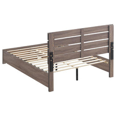 Brantford Wood Eastern King Panel Bed Barrel Oak - 207040KE