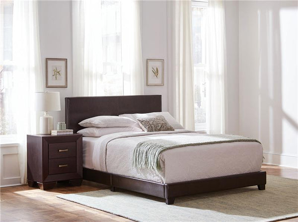 Dorian Upholstered Twin Panel Bed Brown - 300762T