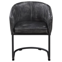 Banner Upholstered Dining Chair Anthracite and Matte Black - 109292