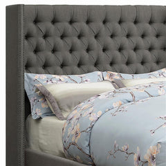 Bancroft Upholstered California King Wingback Bed Grey - 301405KW