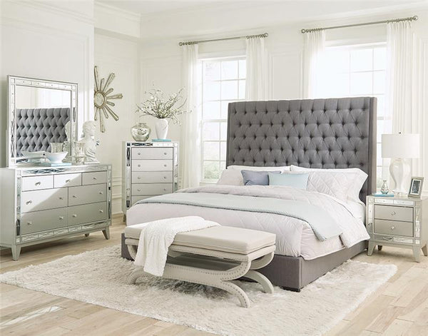 Camille 5-piece California King Bedroom Set Metallic Mercury - 300621KW-S5