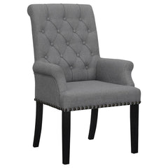 Alana Upholstered Tufted Arm Chair with Nailhead Trim - 115163