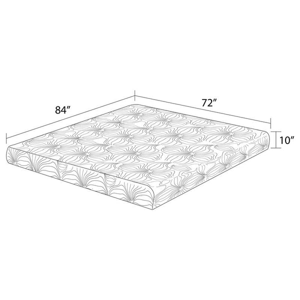 Key 10" California King Memory Foam Mattress White - 350064KW