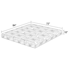 Key 10" California King Memory Foam Mattress White - 350064KW