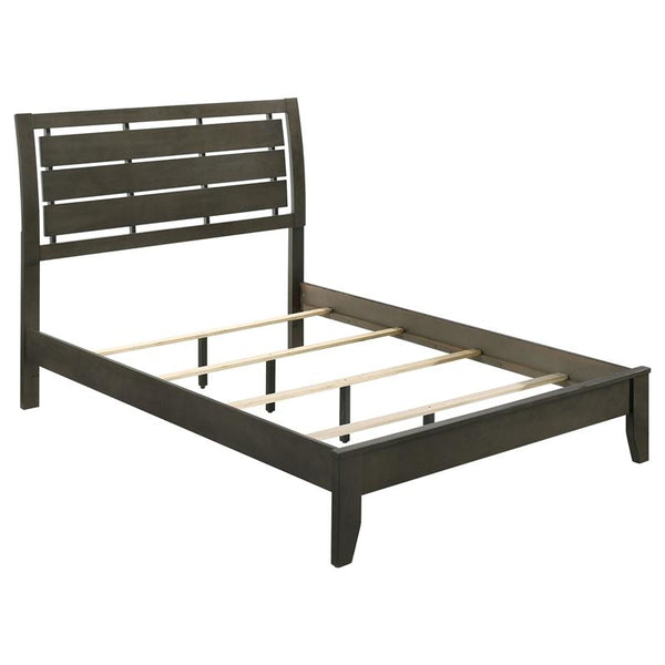 Serenity Wood Full Panel Bed Mod Grey - 215841F