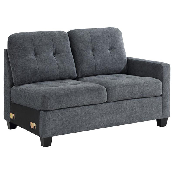 Georgina Upholstered RAF Chair Steel Grey - 551704RAF