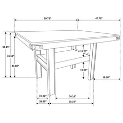 Patterson Rectangular Counter Height Dining Table Mango Oak - 108888