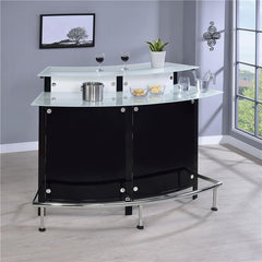 Keystone Glass Top Bar Unit Black - 100139