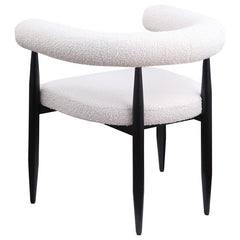 Camden Boucle Upholstered Dining Side Chair Cream (Set of 2) - 105782