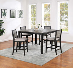 Elodie Upholstered Padded Seat Counter Height Dining Chair Dove Grey and Black (Set of 2) - 121229