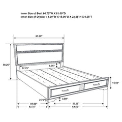 Miranda Wood Queen Storage Panel Bed Black - 206361Q